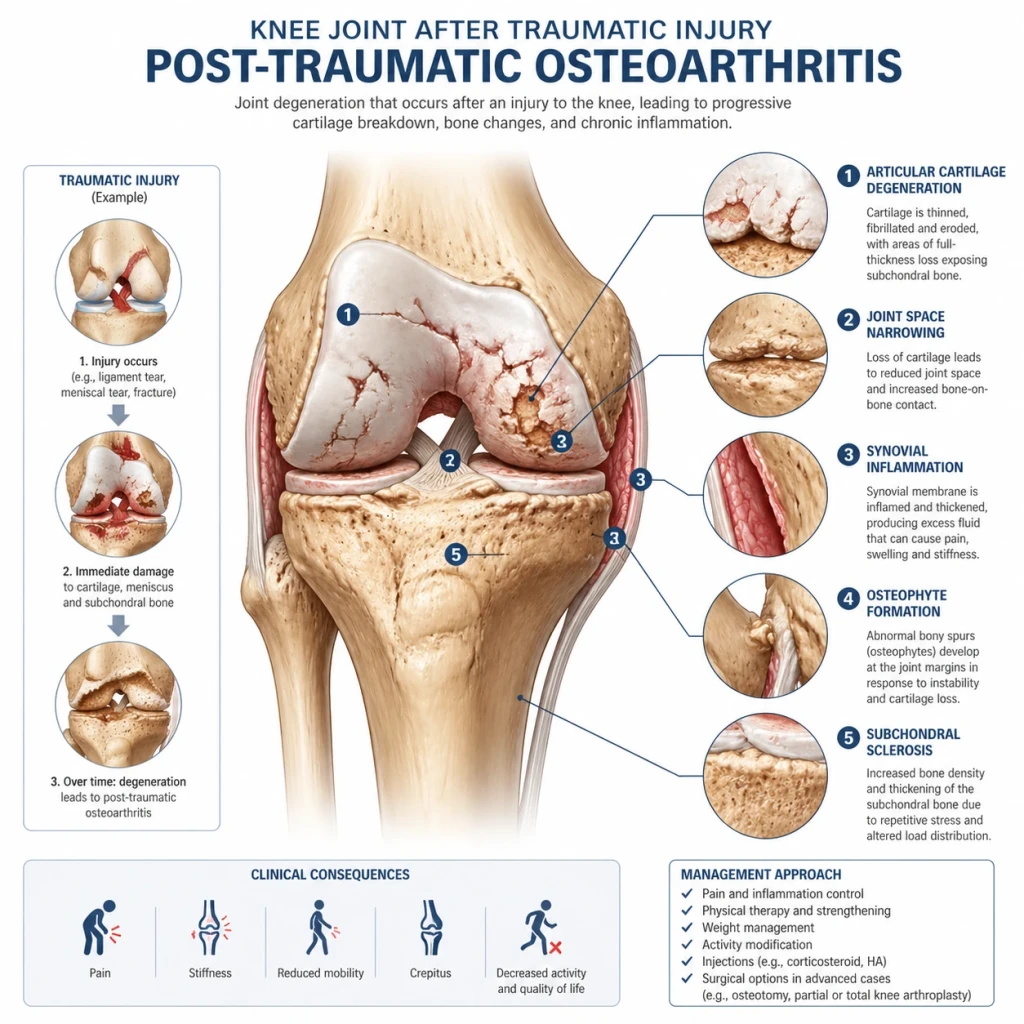آرتروز پس از آسیب زانو | پیشگیری و درمان Post-traumatic OA