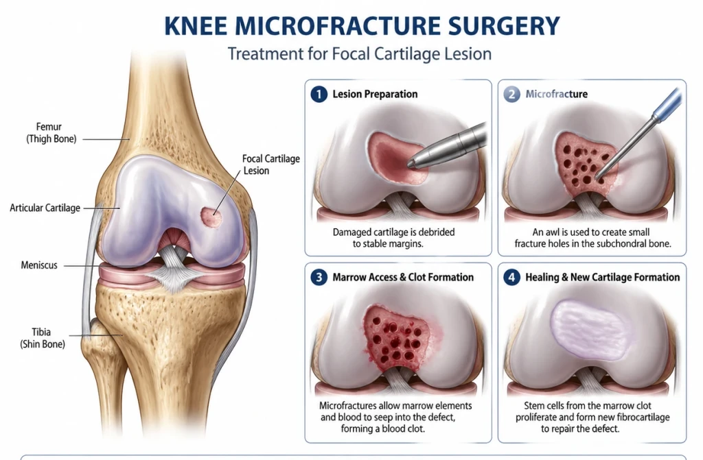 بررسی نتایج Microfracture در درمان ضایعات موضعی