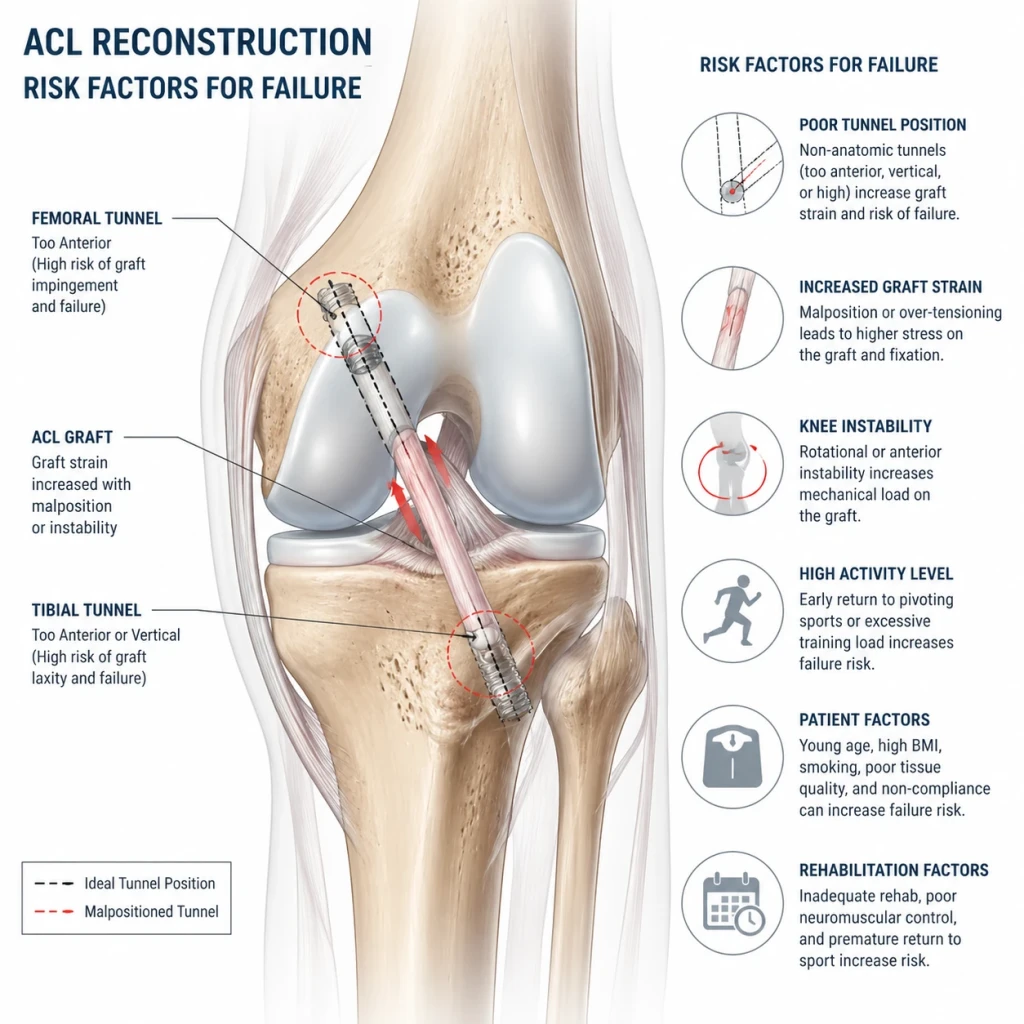 بررسی فاکتورهای خطر در شکست بازسازی ACL
