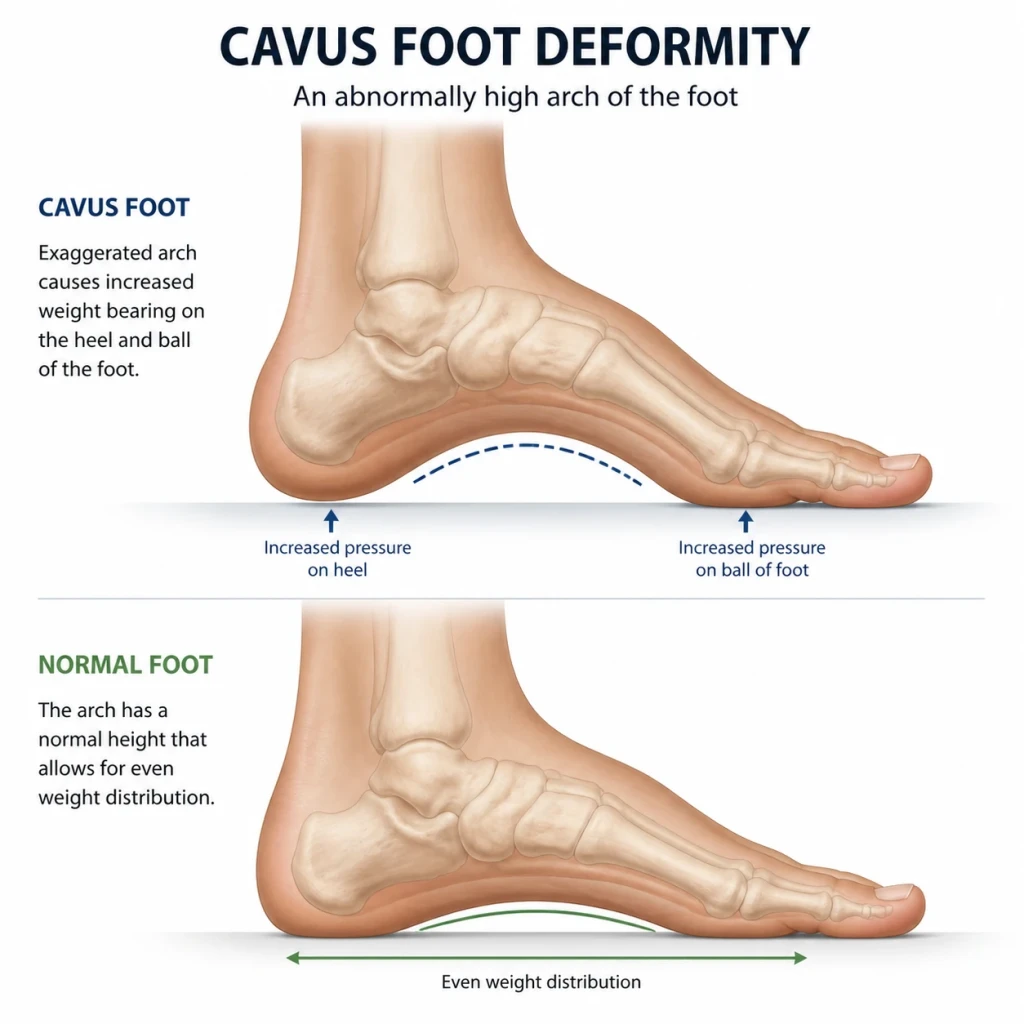 دفورمیتی کاووس فوت (Cavus Foot): تشخیص و اصلاح جراحی