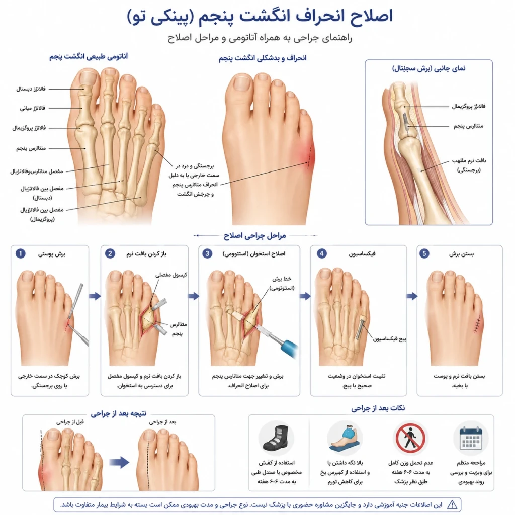 درمان جراحی انحراف انگشت کوچک پا | بررسی تخصصی Tailor’s Bunion