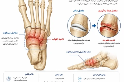 آرتروز مفاصل میانی پا | بررسی علائم، تشخیص و روش‌های درمان مؤثر
