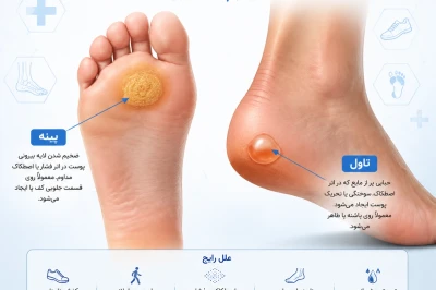 تاول و پینه پا علل و پیشگیری