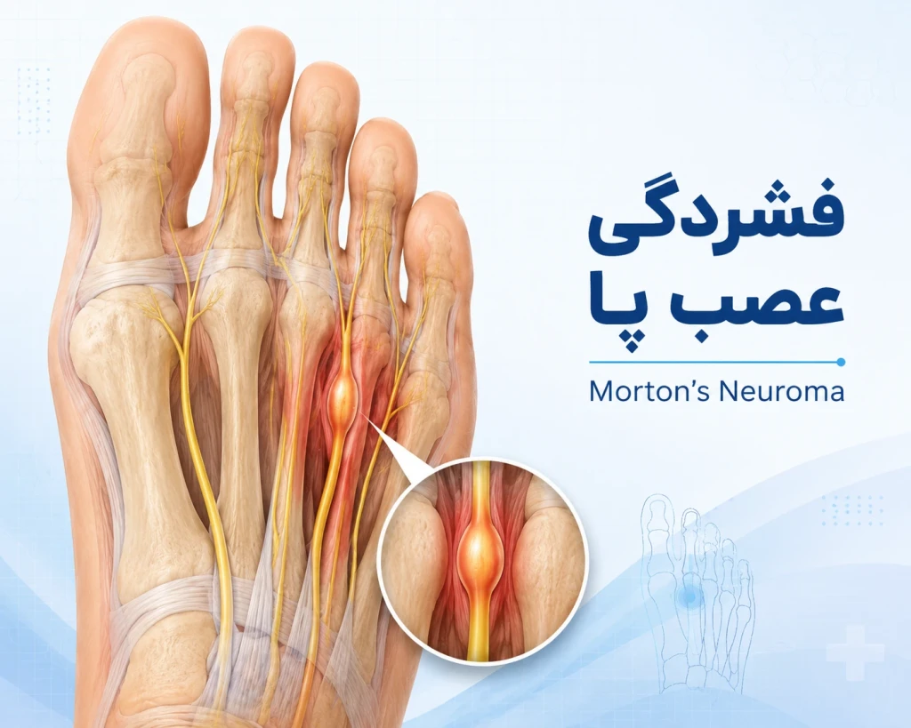 فشردگی اعصاب پا (Morton’s Neuroma) | تشخیص و درمان تخصصی درد بین انگشتان پا