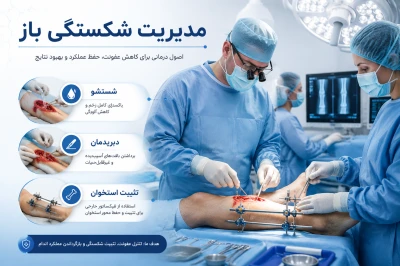 مدیریت شکستگی‌های باز | شستشو، دبریدمان و تثبیت اصولی در جراحی ارتوپدی