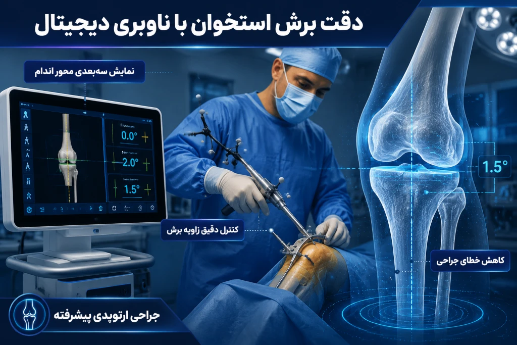 بررسی دقت برش استخوان با کمک ناوبری دیجیتال | تحول فناوری در جراحی ارتوپدی