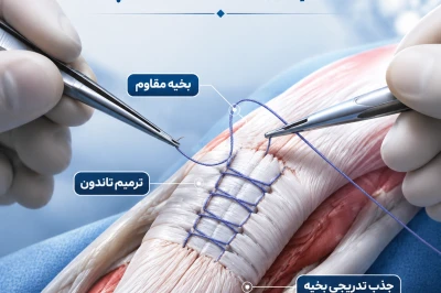 ترمیم تاندون‌ها با بخیه‌های مقاوم و زیست‌تخریب‌پذیر | راهنمای انتخاب روش و مراقبت‌های پس از جراحی