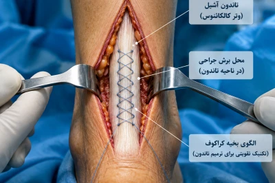 ترمیم تاندون آشیل با تکنیک کرکوالد و اصلاحات جدید | رویکردی مدرن در جراحی ارتوپدی