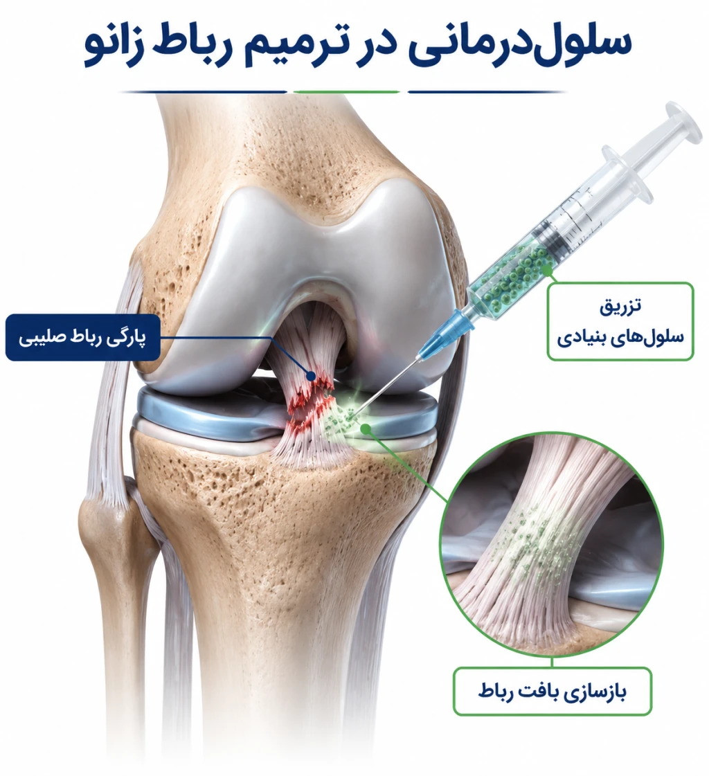 استفاده از Stem Cell Therapy در ترمیم رباط‌های آسیب‌دیده | رویکرد نوین بازسازی بافت‌های رباطی