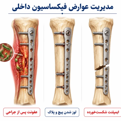 مدیریت عوارض فیکساسیون داخلی | عفونت، لوز شدن و ایمپلنت شکست‌خورده