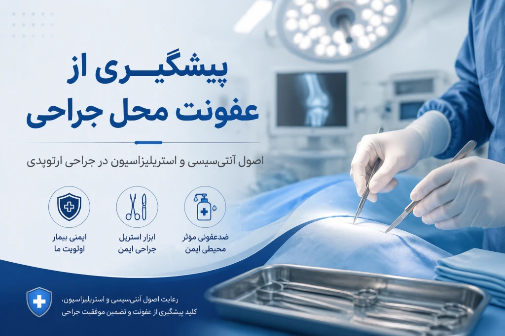 پیشگیری از عفونت محل جراحی | اصول آنتی‌سپسی و استریلیزاسیون در جراحی‌های ارتوپدی