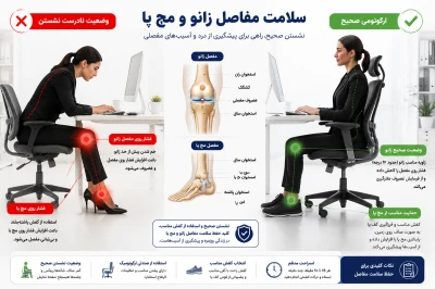نقش ارگونومی در سلامت مفاصل زانو و مچ پا | بررسی تأثیر وضعیت‌های بدنی در پیشگیری از دردهای اسکلتی‌ـ‌عضلانی