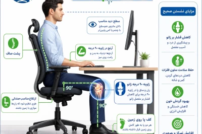 اصلاح نحوه نشستن در محل کار برای کاهش درد زانو