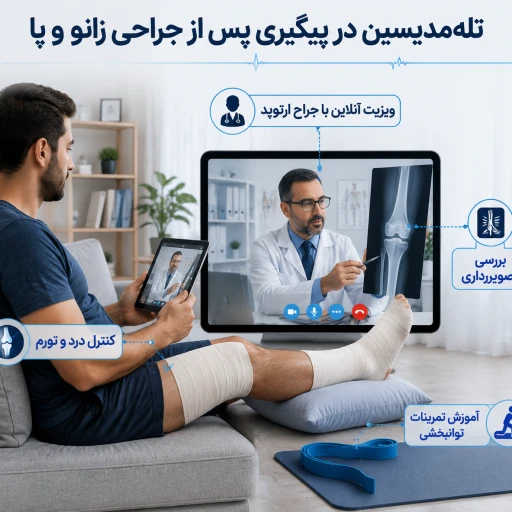 تله‌مدیسین در پیگیری بیماران پس از جراحی زانو و پا | تحول در مراقبت‌های پس از جراحی ارتوپدی
