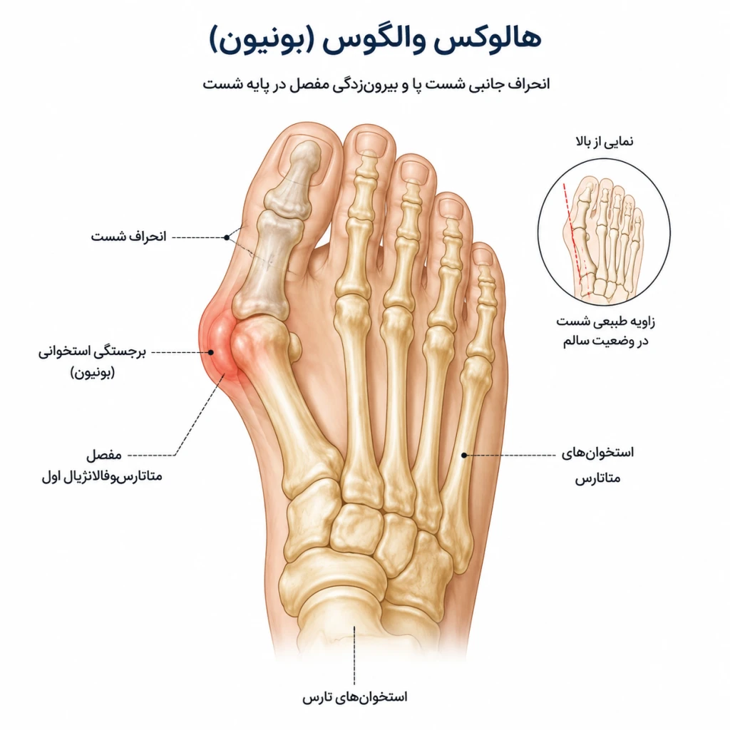 هالوکس والگوس چیست و چه زمانی باید به جراح ارتوپد پا مراجعه کرد؟