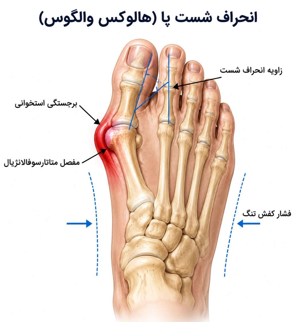 علائم هشداردهنده انحراف شست پا | چه زمانی قوز شست پا نیاز به بررسی تخصصی ارتوپدی دارد؟