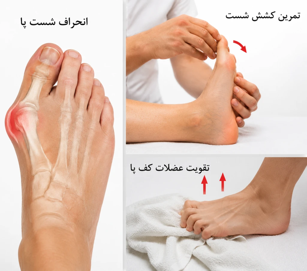 تمرینات اصلاحی مؤثر برای انحراف شست پا | تقویت عضلات کف پا و کاهش درد