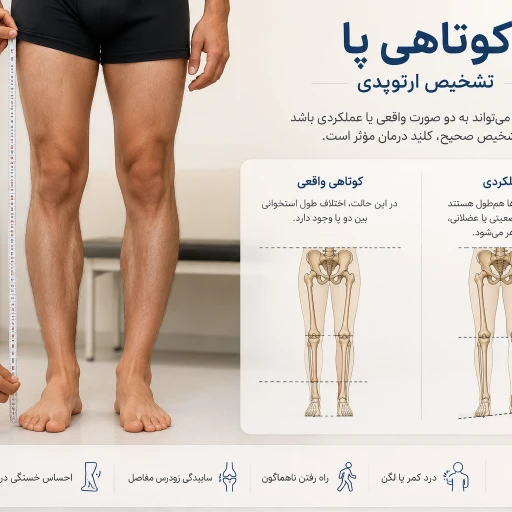 تفاوت کوتاهی واقعی پا با کوتاهی عملکردی چیست و چگونه تشخیص داده می‌شود؟