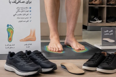 چگونه بهترین کفش برای صافی کف پا انتخاب کنیم | راهنمای کفش طبی و کفش مناسب