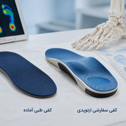 تفاوت کفی طبی آماده با کفی سفارشی ارتوپدی چیست | بررسی انتخاب مناسب برای صافی کف پا