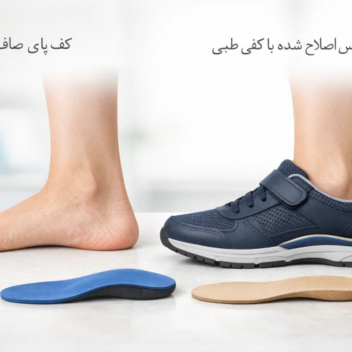 آیا کفی طبی می‌تواند صافی کف پا را اصلاح کند | بررسی نقش کفی طبی در درمان صافی کف پا