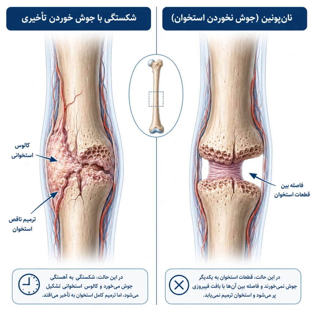 استراتژیهای درمانی در شکستگیهای تأخیری و نانیونین (Nonunion) | بررسی روشهای نوین ترمیم استخوان
