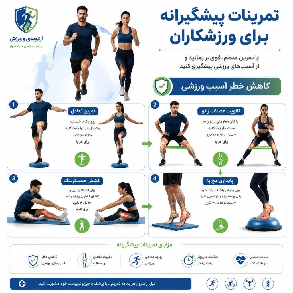 تمرینات پیشگیرانه برای ورزشکاران حرفهای | راهکارهای علمی کاهش آسیبهای اسکلتیـعضلانی