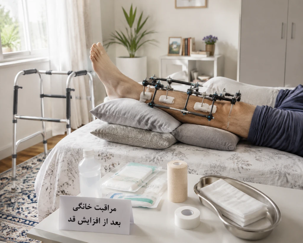 مراقبتهای خانگی بعد از جراحی افزایش قد Limb Lengthening | راهنمای جامع بهبود سریعتر بیماران