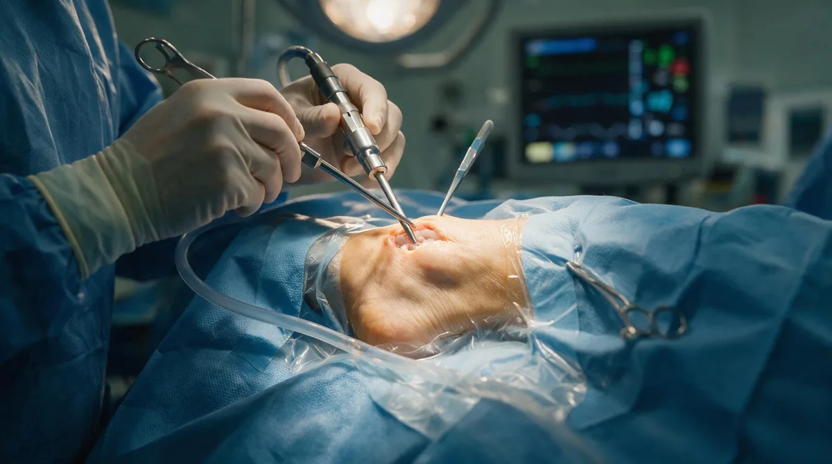 جراحی آرتروسکوپی مچ پا در اتاق عمل