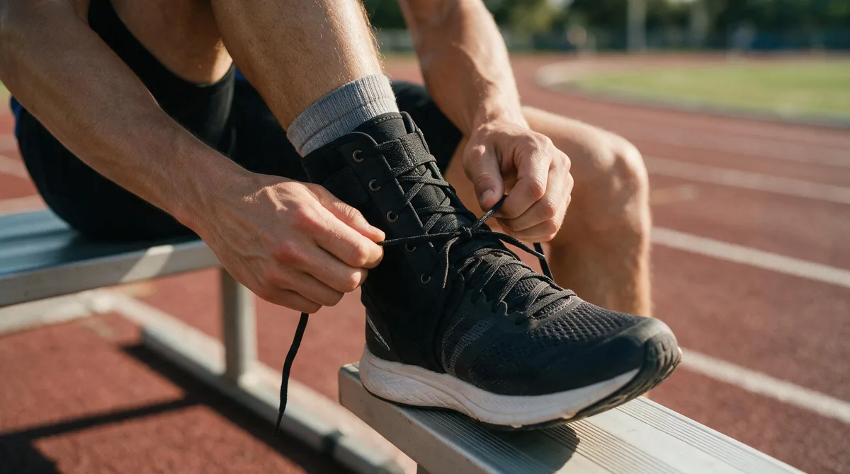 بستن بریس مچ پا پیش از دویدن