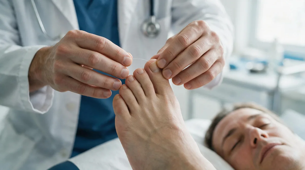 بررسی حس کف پا با مونوفیلامان در معاینه