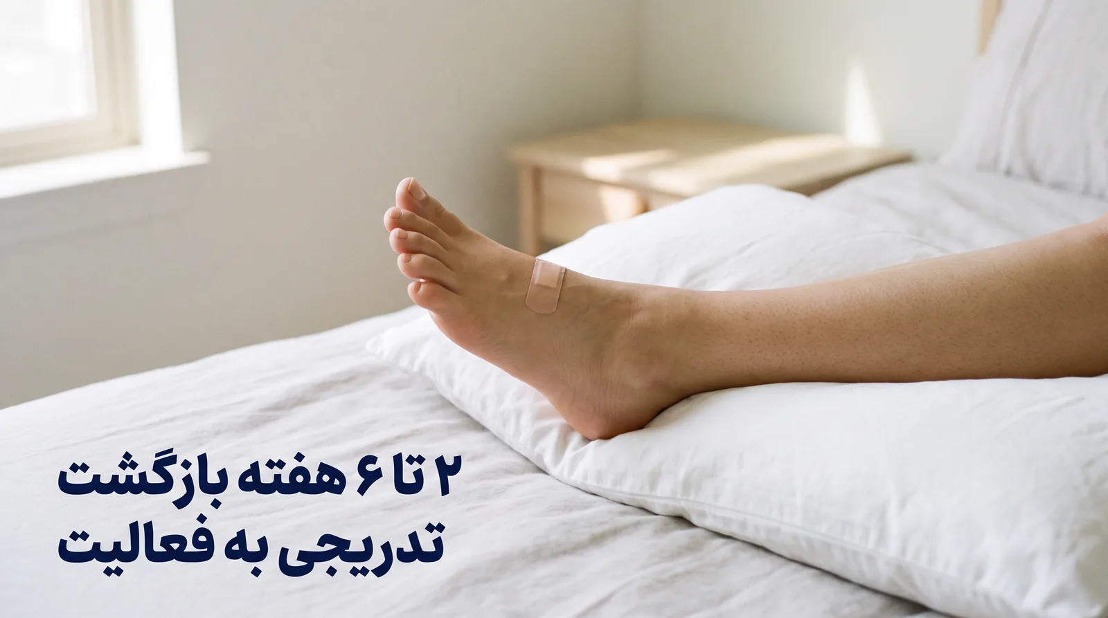 مراقبت بعد از جراحی کیست گانگلیون پا و مچ پا و بازگشت تدریجی به فعالیت
